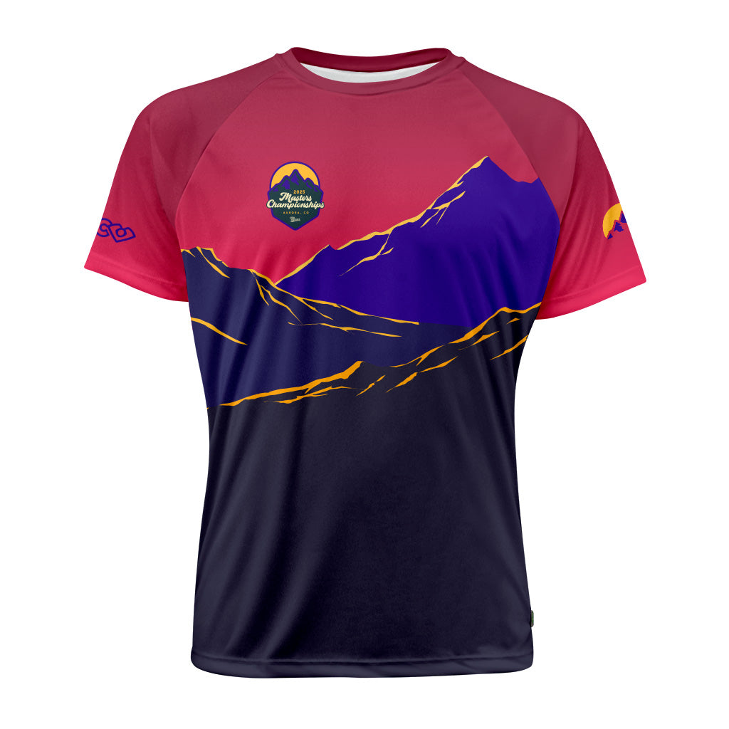 USAU Masters 2025 Mountains Red Raglan Jersey