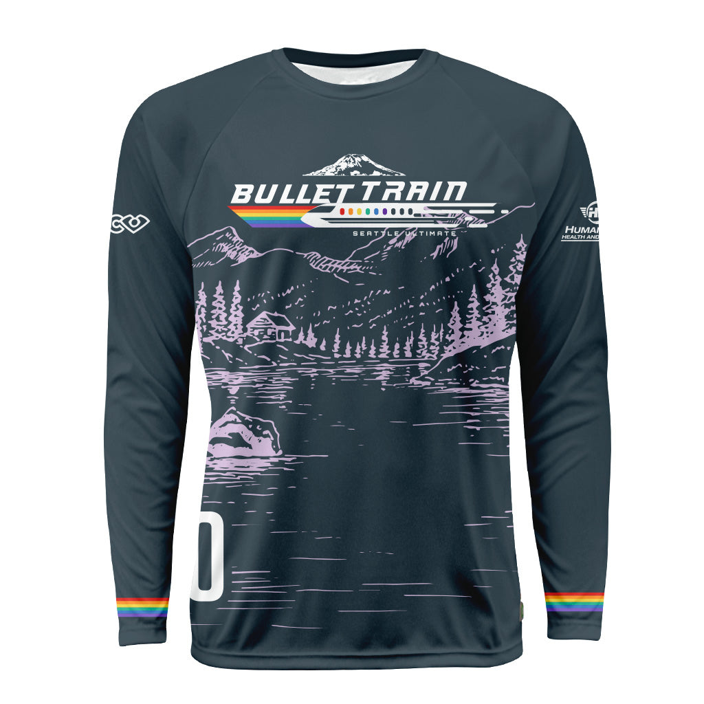 Bullet Train Dark Raglan Long Sleeve