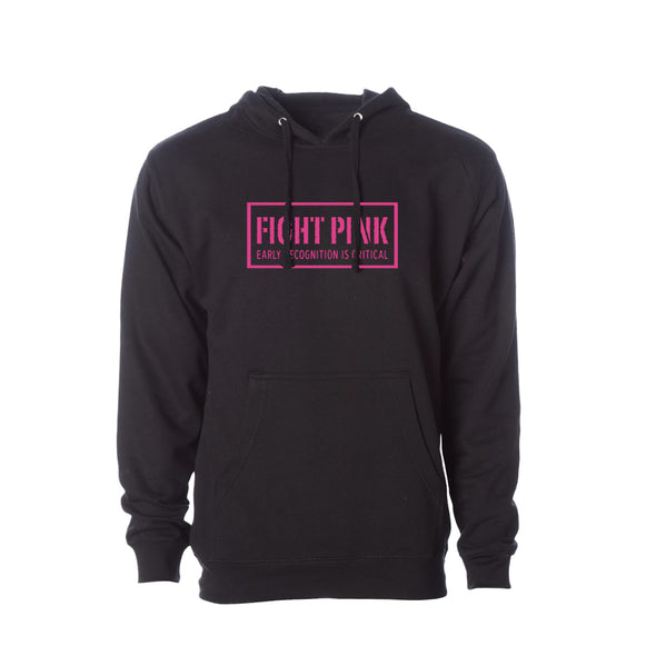 Fight Pink Black Hoodie