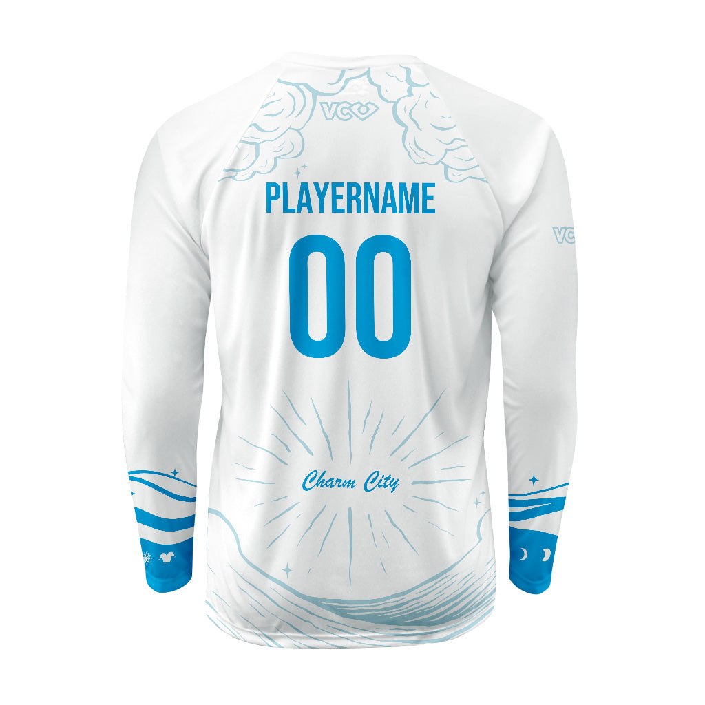 Baltimore Wave Fan Light Raglan Long Sleeve
