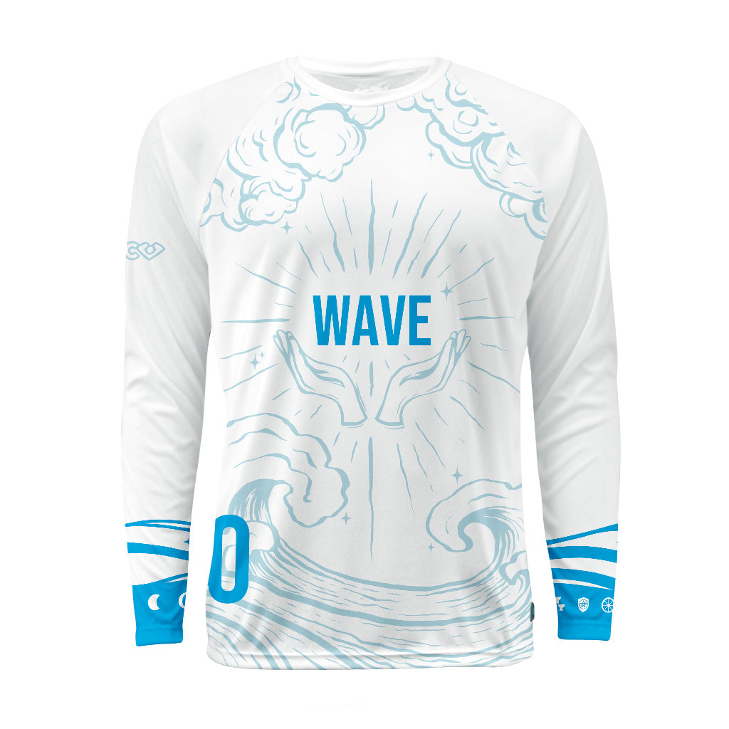 Baltimore Wave Fan Light Raglan Long Sleeve